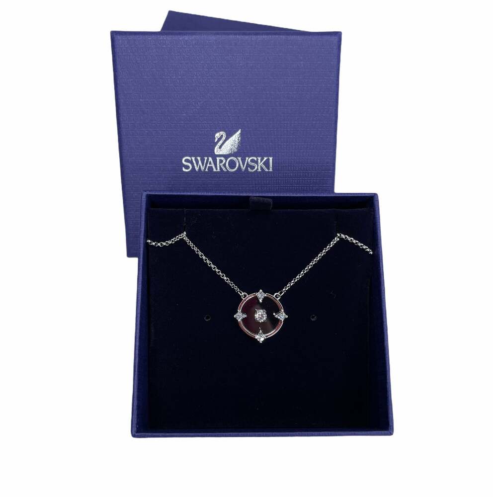swarovski North necklace White, Rhodium plated